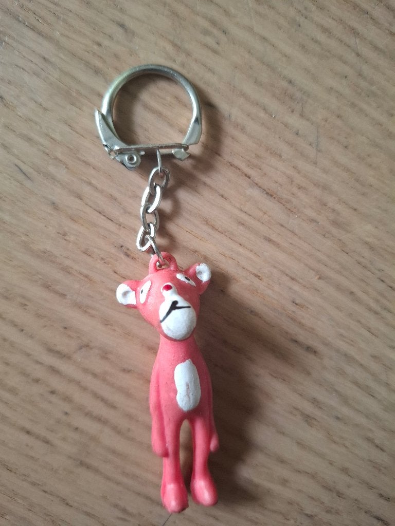 Porte clés Panthère Rose 6 cm, Enlèvement ou Envoi, Utilisé