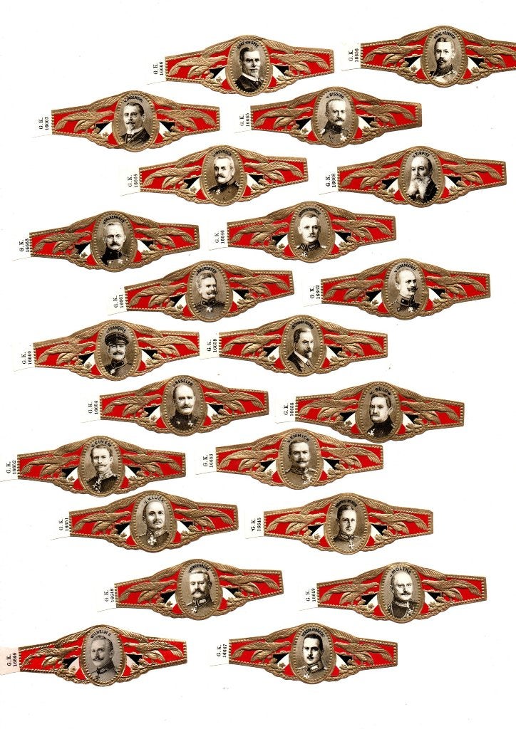 SIGARENBANDEN DUITSE GENERAALS, Ophalen of Verzenden, Nieuw, Sigarenbandjes