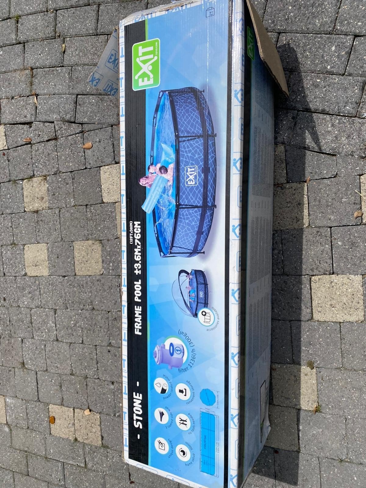 Stone Frame Pool diameter 360, ophalen regio Londerzeel, Enlèvement, Utilisé