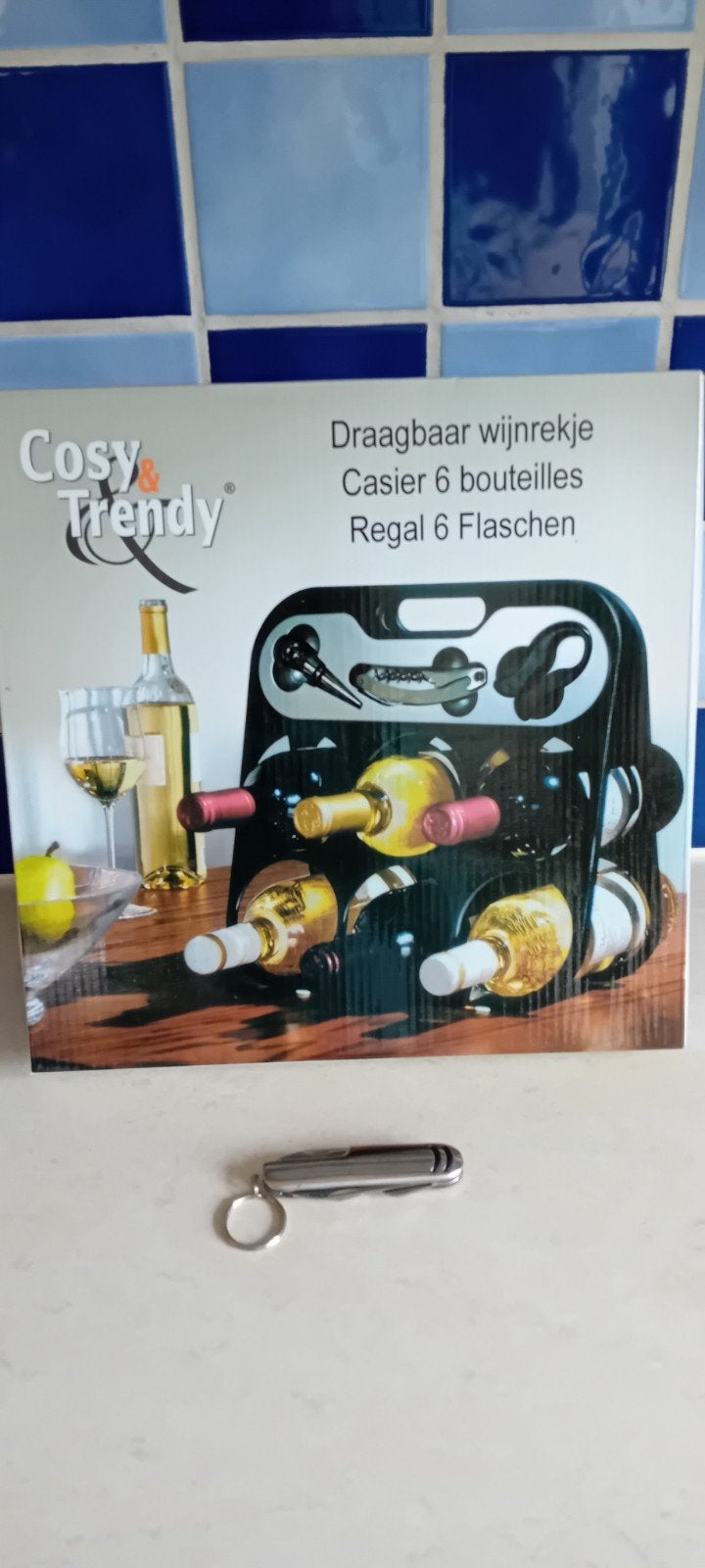 Cadeau fête des pères : Porte-bouteilles avec accessoires, Enlèvement ou Envoi, Neuf, 5 à 15 bouteilles