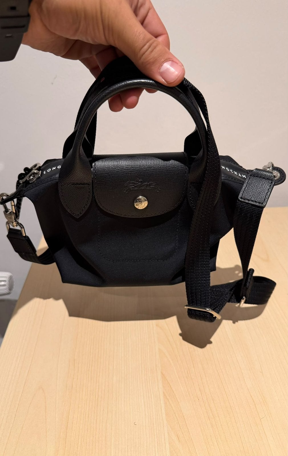 Longchamp Le Pliage Energy XS noir – Facture, Enlèvement, Comme neuf, Noir, Sac à main