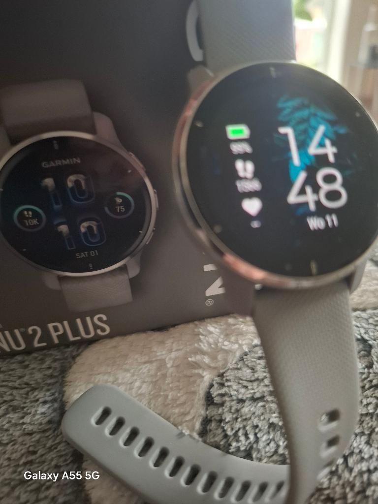 Garmin venu 2 plus grijs, Bijoux, Sacs & Beauté, Montres connectées, Comme neuf, Android, Gris, Distance, Bandage calorique, État