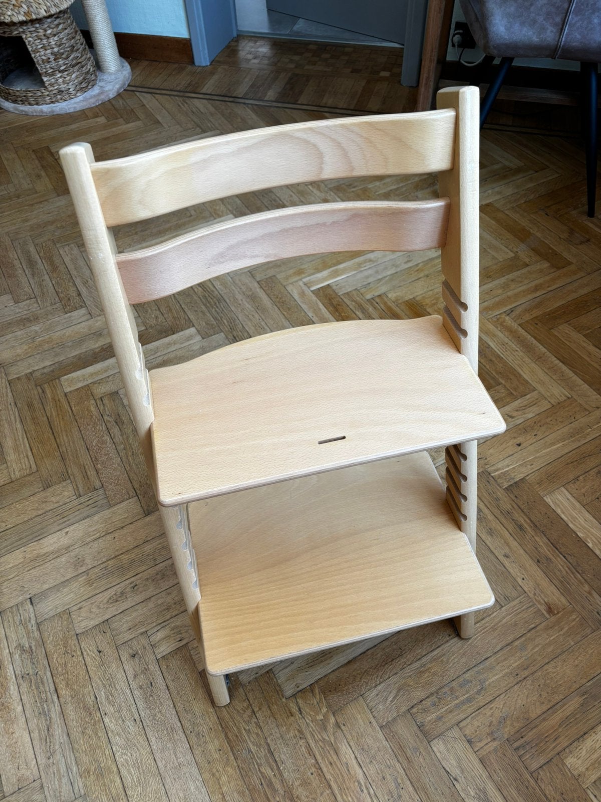 Chaise haute stokke, Ophalen, Gebruikt, Meegroeistoel, Afneembaar eetblad