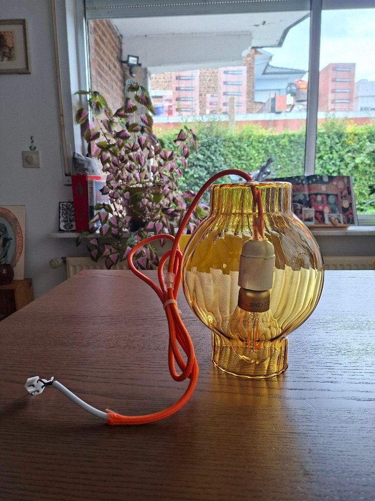 Yellow glass lamp / Serax, Ophalen of Verzenden, Zo goed als nieuw, Glas, Retro