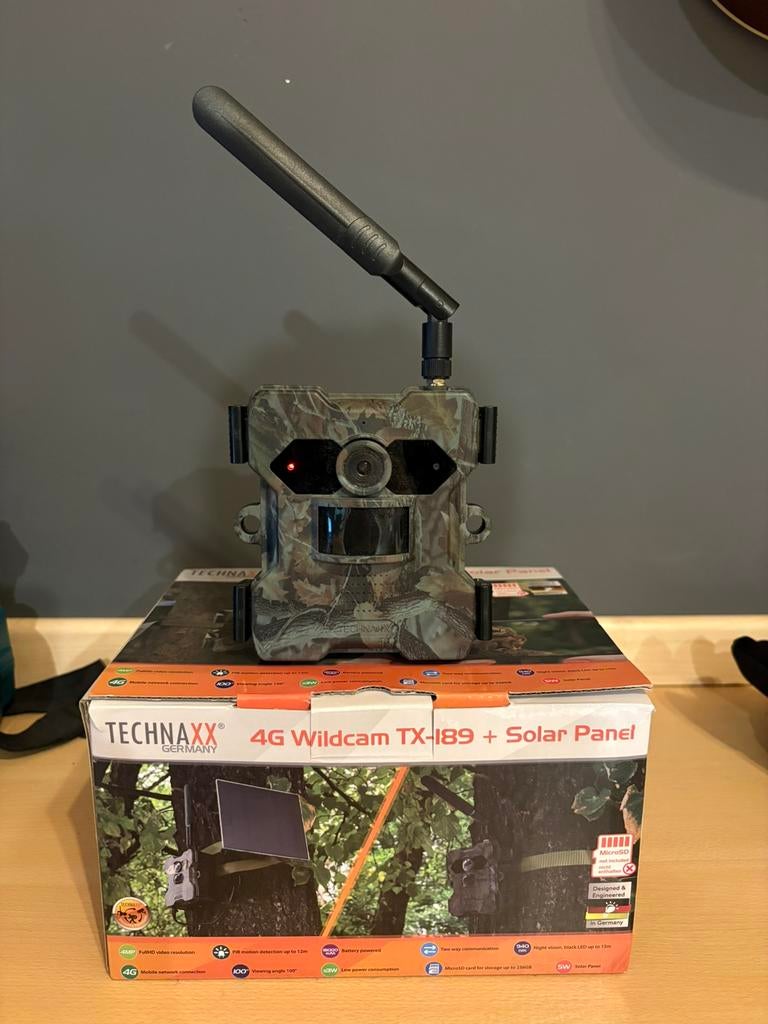 Technaxx TX-189 Wildcamera met zonnepaneel, Verzenden, Zo goed als nieuw
