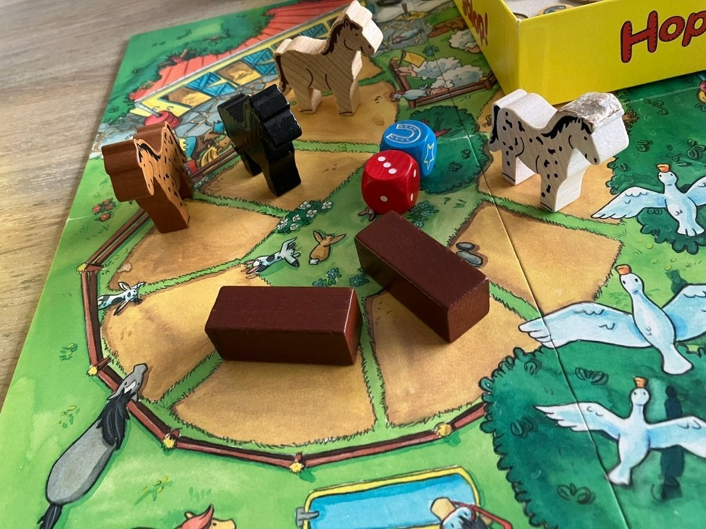Jeu de société Haba - Sautez au galop, Hobby & Loisirs créatifs, Trois ou quatre joueurs, Enlèvement, Comme neuf, Haba