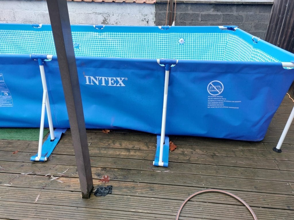 Zwembad intex 450x220x84, Jardin & Terrasse, Piscines, Enlèvement, Utilisé, 80 à 120 cm, Rectangulaire