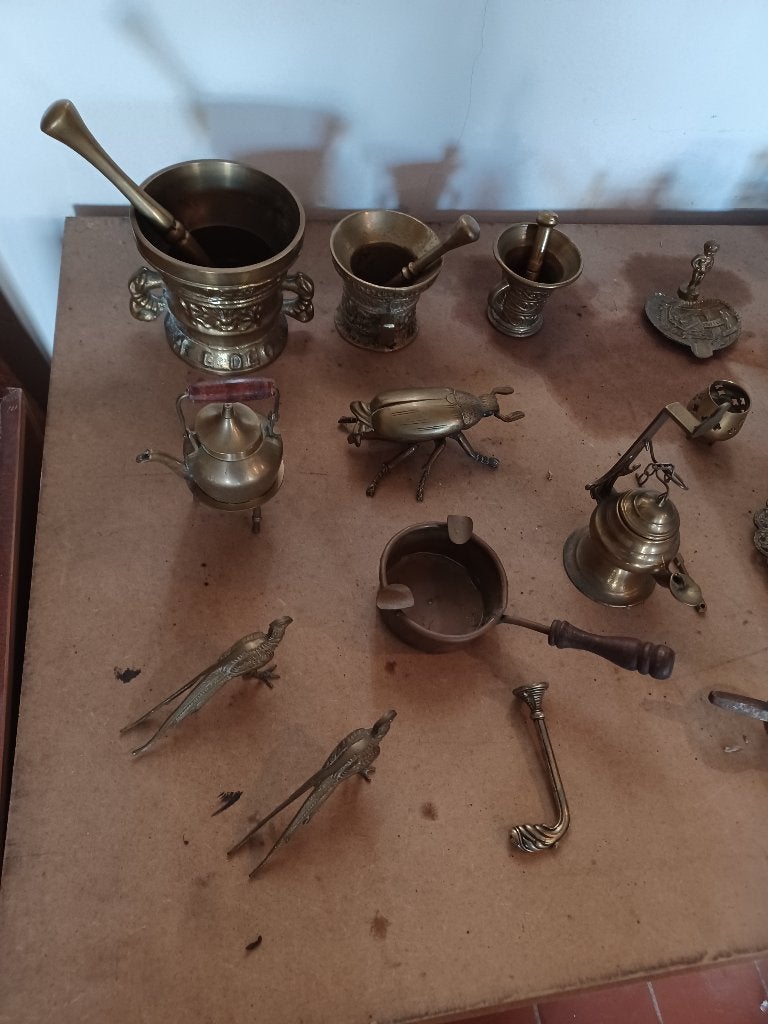 Unieke vintage verzameling koperen en messing spullen, Ophalen of Verzenden, Koper