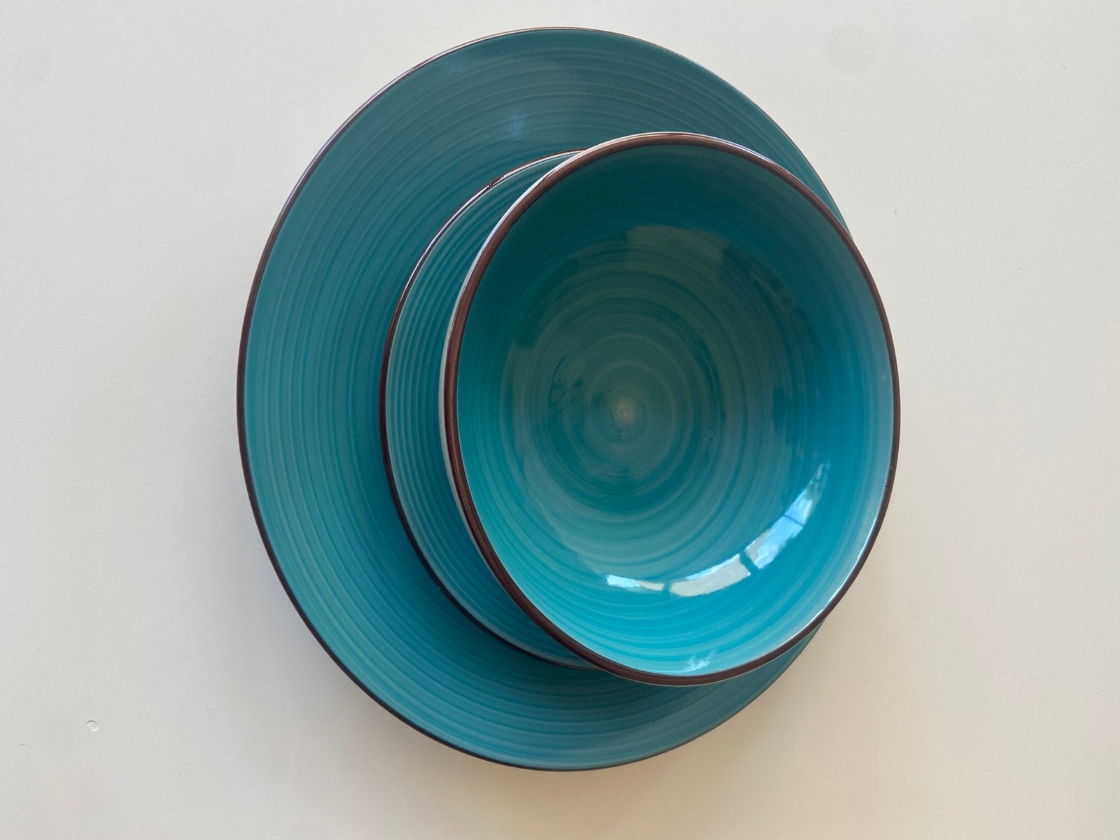 6 delig servies blauw, Ophalen, Nieuw, Bord(en), Overige stijlen