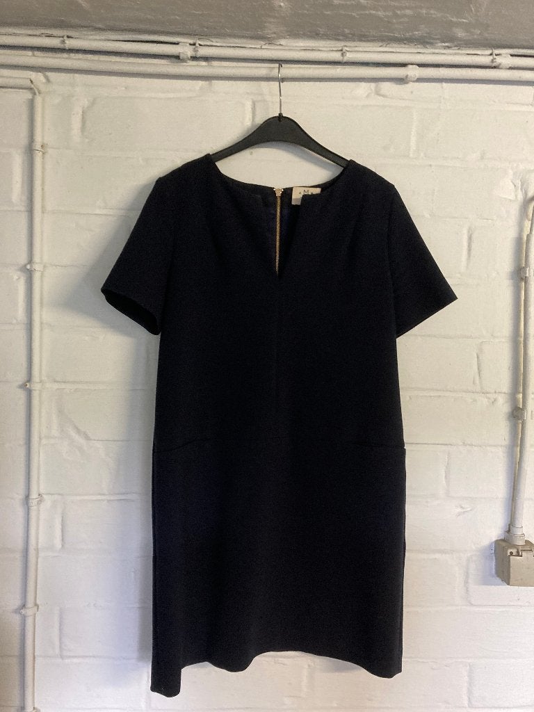 Donkerblauw kleed met v-hals, korte mouwen, Mer du Nord, 40, Vêtements | Femmes, Robes, Taille 38/40 (M), Enlèvement ou Envoi