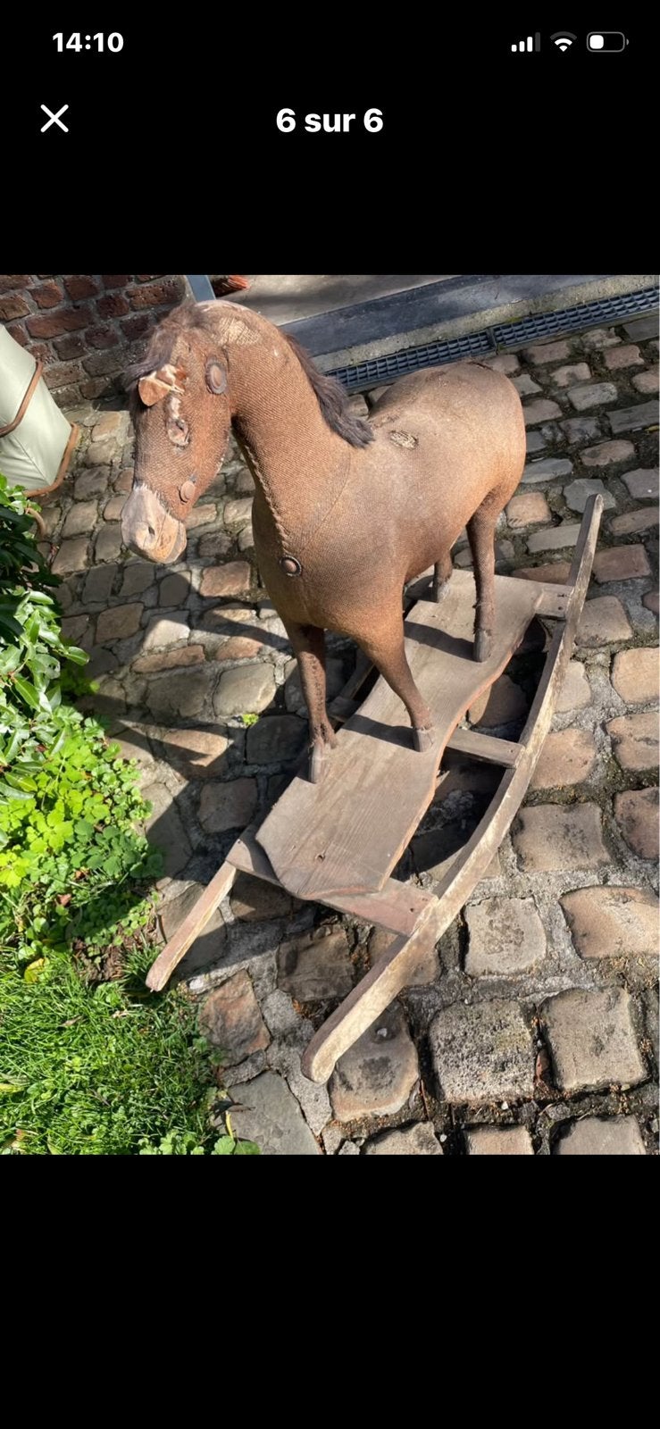 Ancien cheval a bascule, Enlèvement