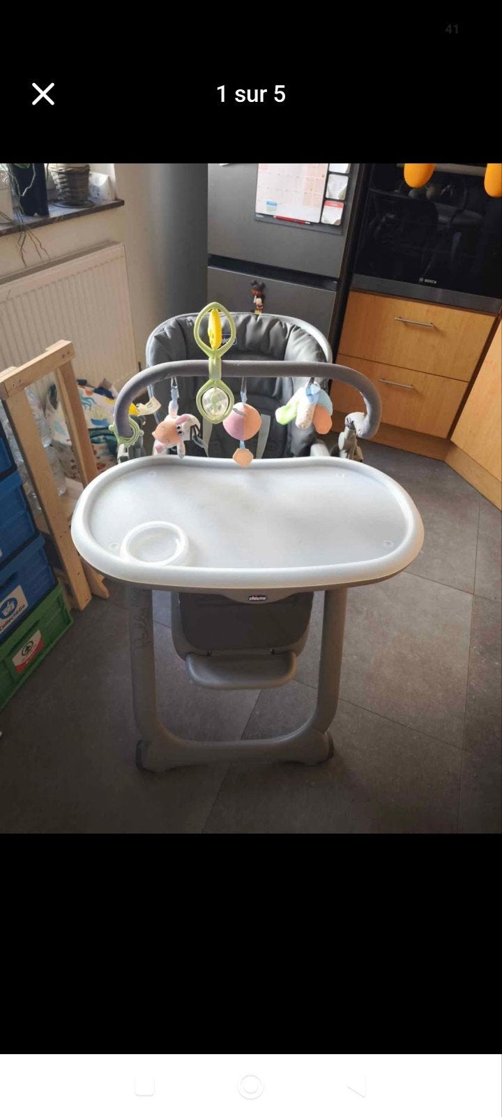 chaise haute Chicco poly Magic relax, Enfants & Bébés, Enlèvement, Comme neuf