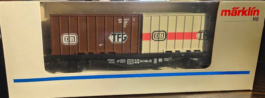 3534. Wagon porte-container de la DB H0 Märklin., Enlèvement ou Envoi, Comme neuf, Wagon, Märklin