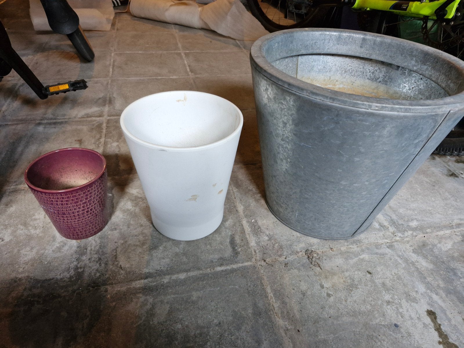 3 pots de fleurs, Huis en Inrichting, Ophalen, Gebruikt