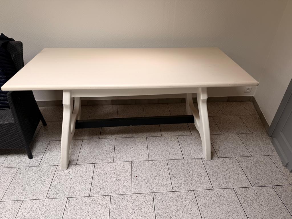 Massief houten tafel, Huis en Inrichting, Tafels | Eettafels, Ophalen, Zo goed als nieuw