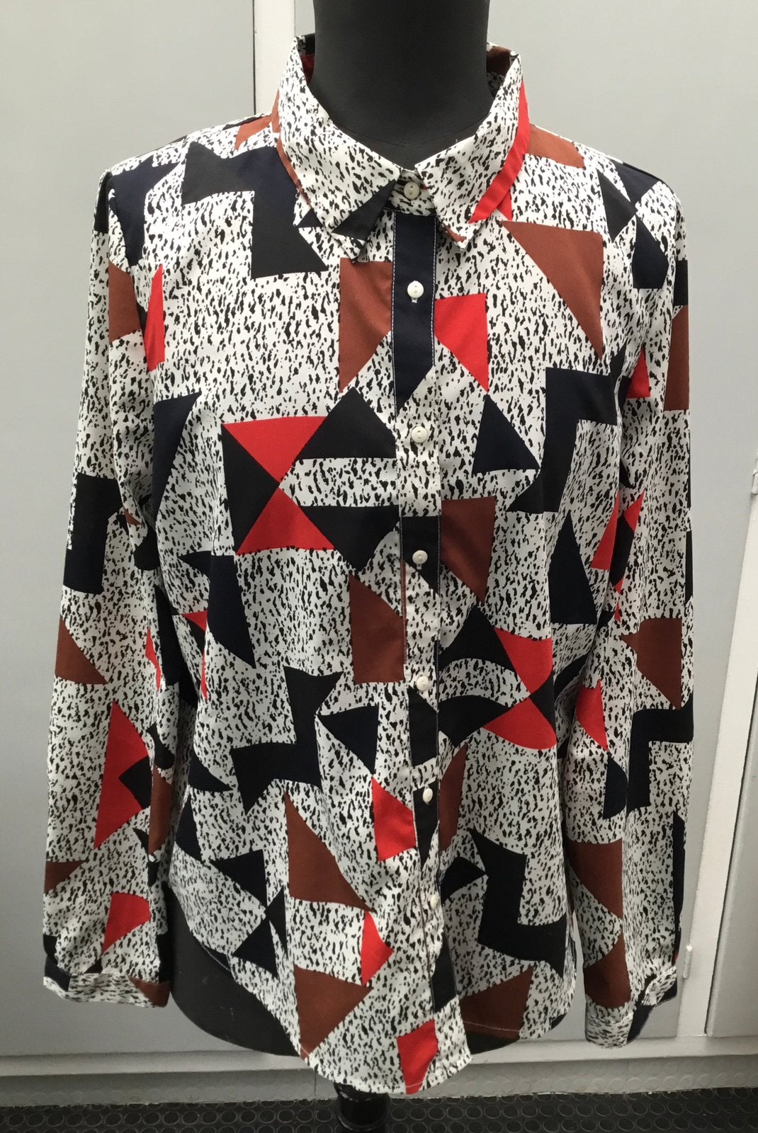 Hemd Pieces maat large met leuke print, Ophalen of Verzenden, Zo goed als nieuw, Maat 42/44 (L)