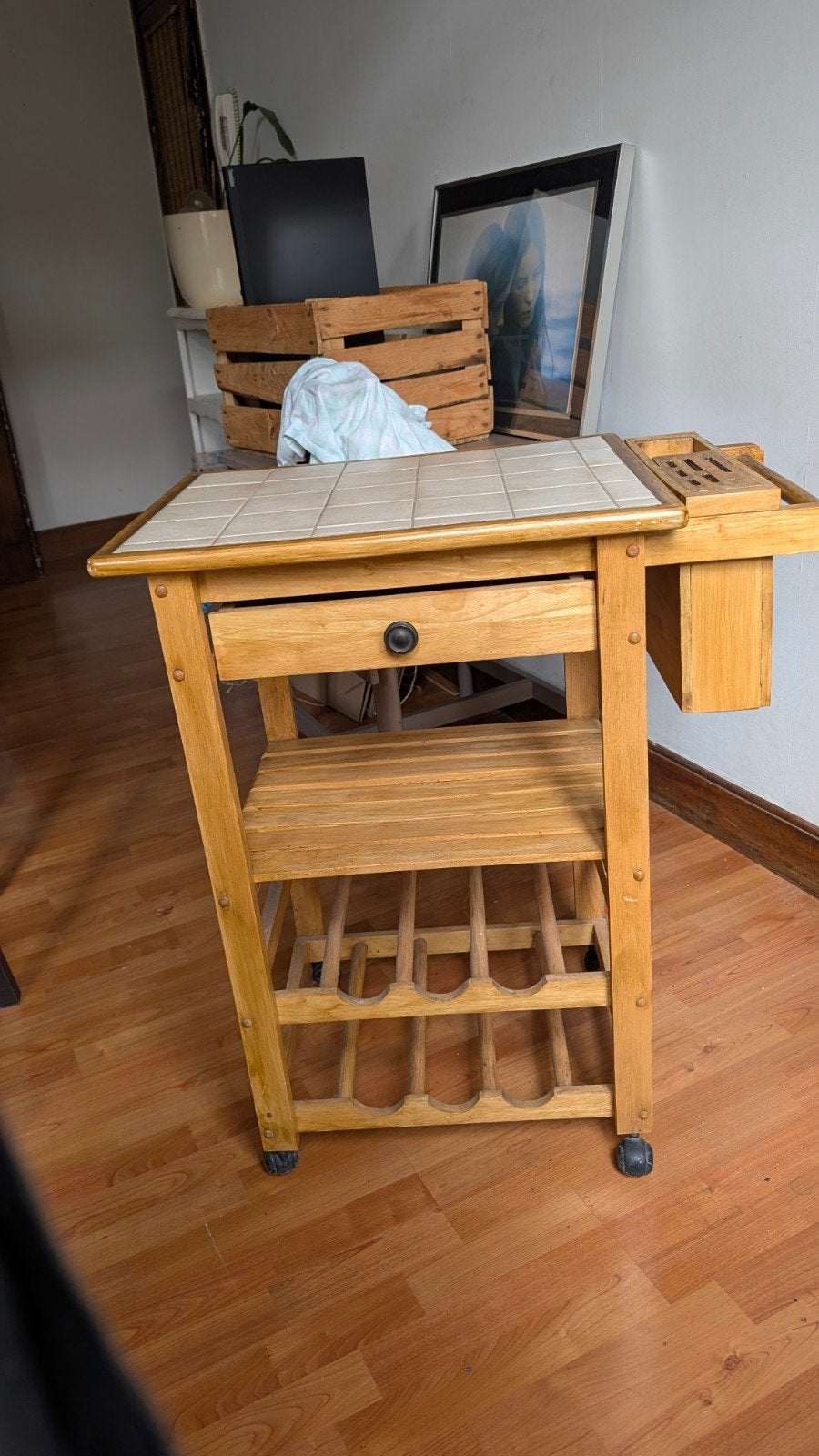keukentrolley, Huis en Inrichting, Ophalen, Bruin, 50 tot 100 cm, Minder dan 100 cm