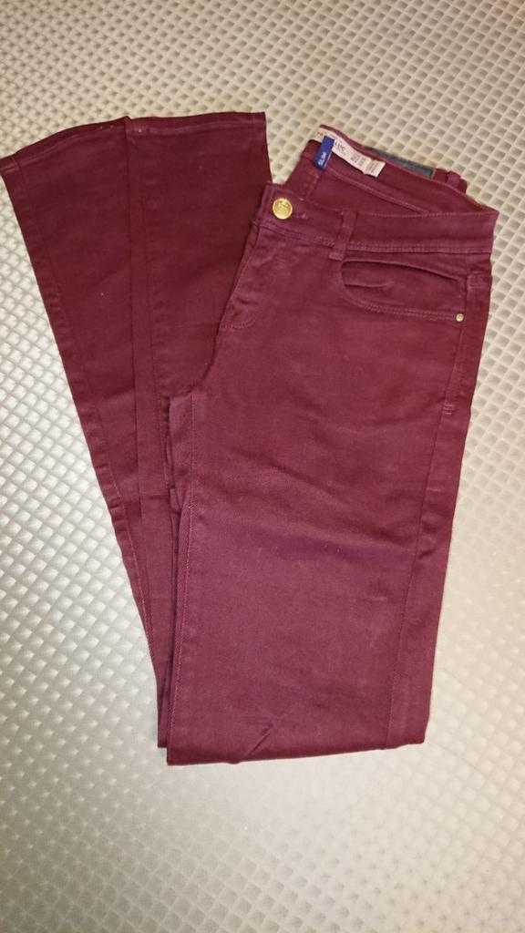 Bordeau jeansbroek, Kleding | Dames, Ophalen of Verzenden, Maat 34 (XS) of kleiner