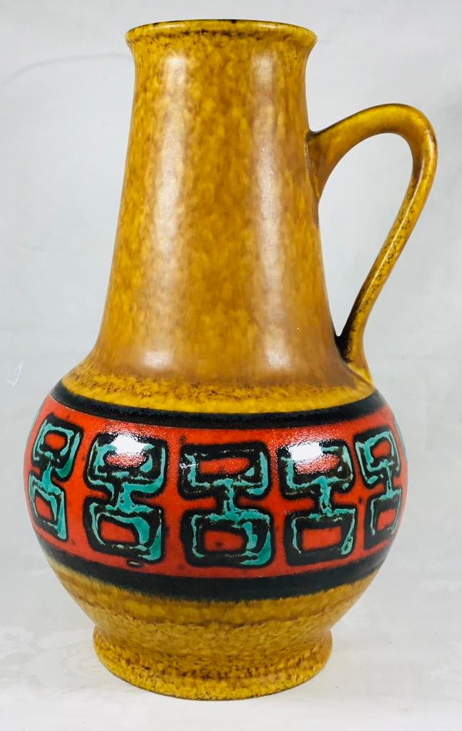 Vase en céramique vintage BAY 288 30 Allemagne Bodo Mans, Antiquités & Art, Antiquités | Vases, Enlèvement ou Envoi