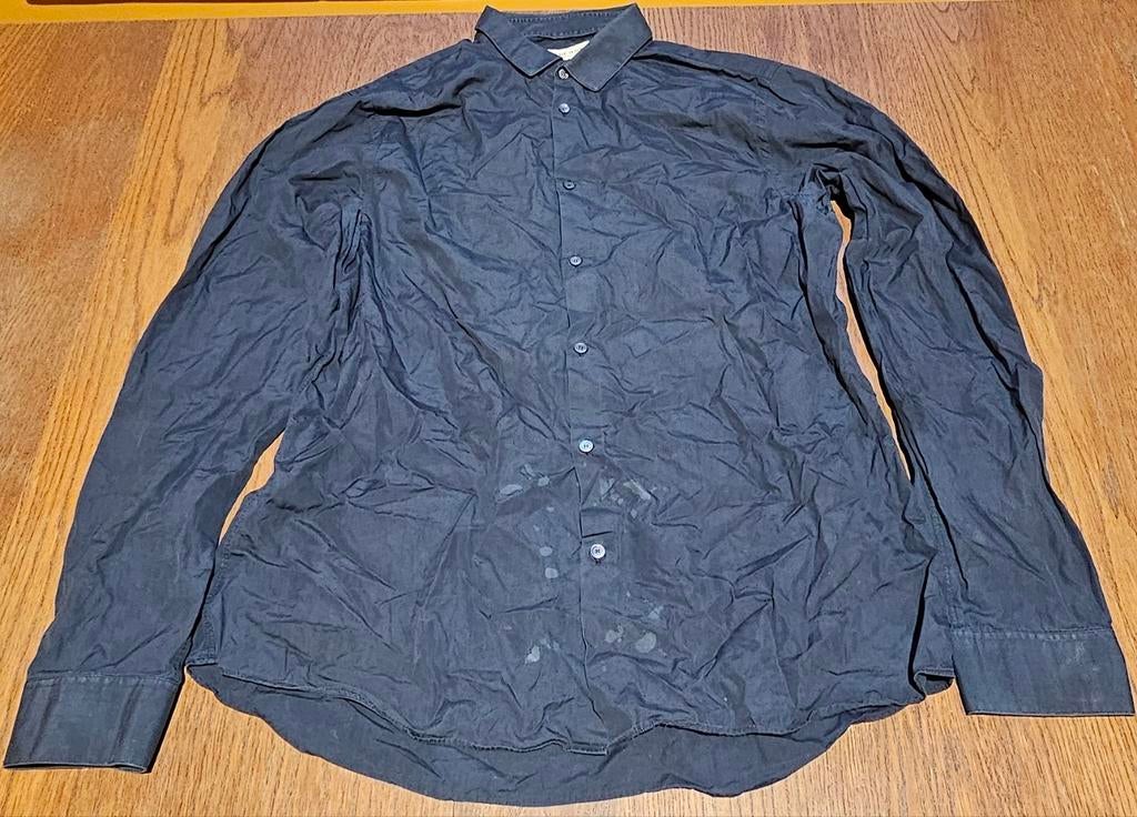 Burberry donker blauw overhemd XL, Kleding | Heren, Overhemden, Blauw, Ophalen of Verzenden, Gedragen, Halswijdte 43/44 (XL)