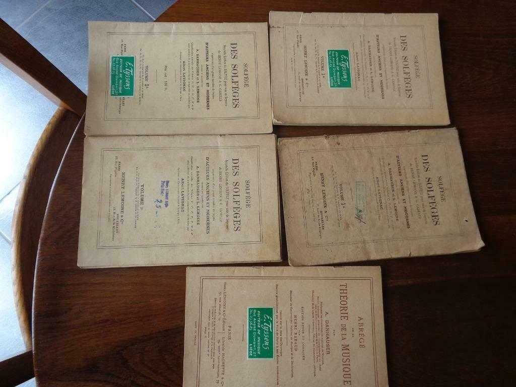5 anciens livres de solfège de 1913, Enlèvement, Général