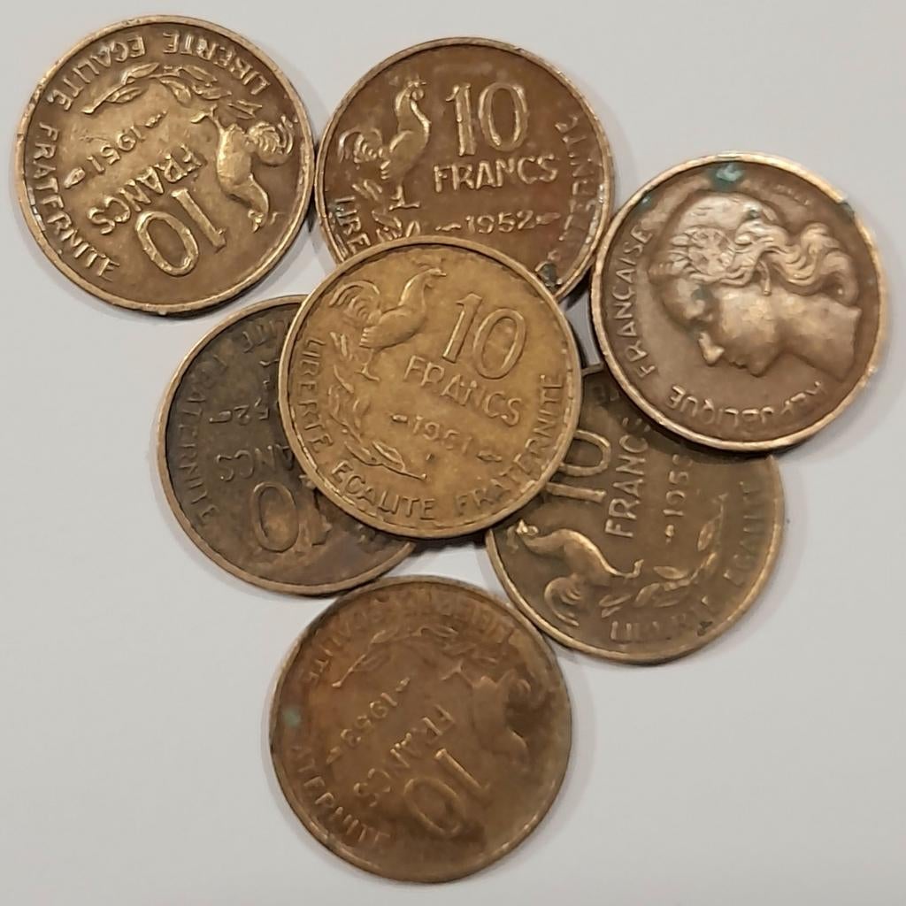 France 10 francs 7 pièces (556), Enlèvement ou Envoi, France, Série