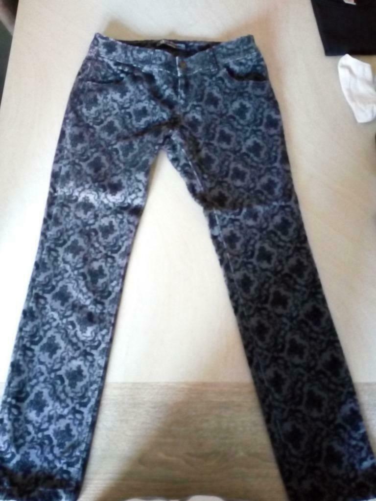 (µ) Pantalon d'hiver épais en velours avec motifs T36, Vêtements | Femmes, Taille 36 (S), Porté, Noir, Enlèvement