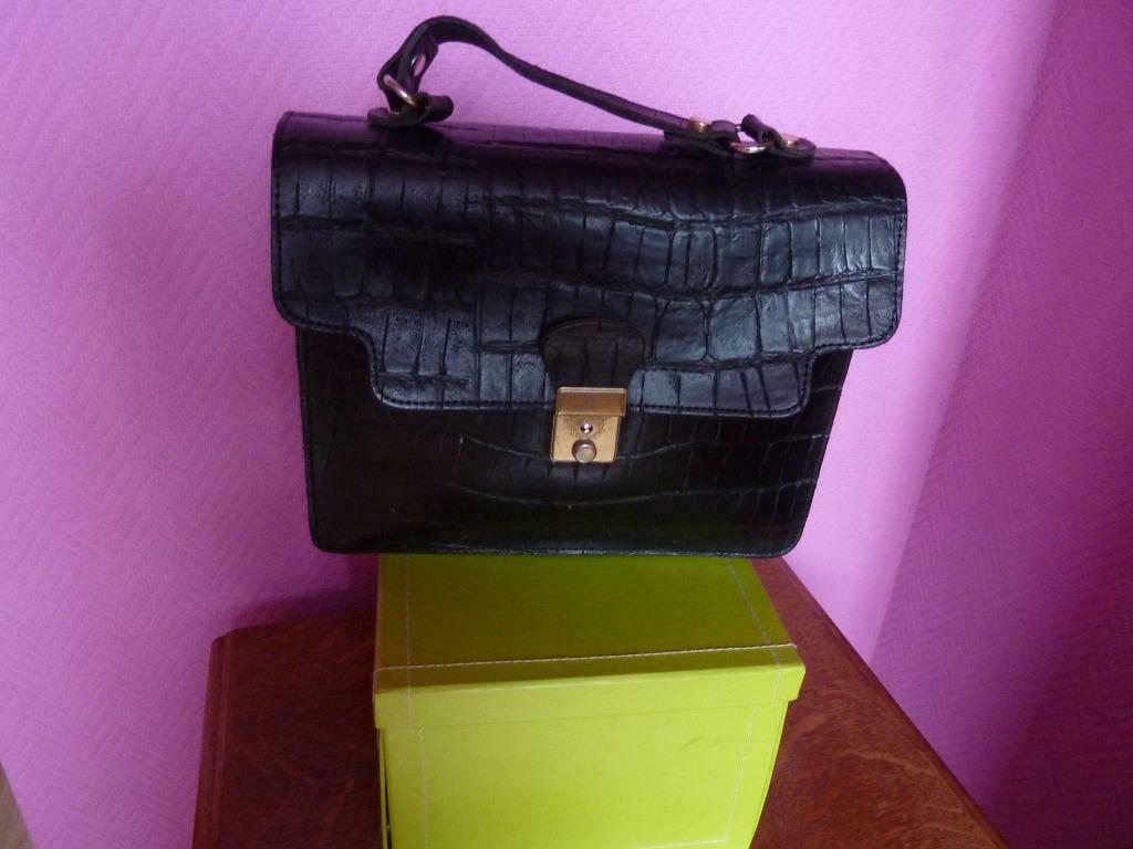 sac noir imitation croco, Bijoux, Sacs & Beauté, Sacs | Sacs Femme, Enlèvement, Utilisé, Noir