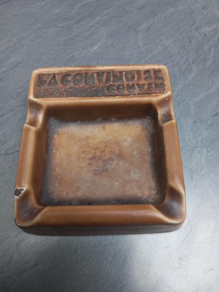 Oude Zware Gietijzeren asbak la couvinoise .couvin, Verzamelen, Merken en Reclamevoorwerpen, Ophalen of Verzenden, Gebruikt