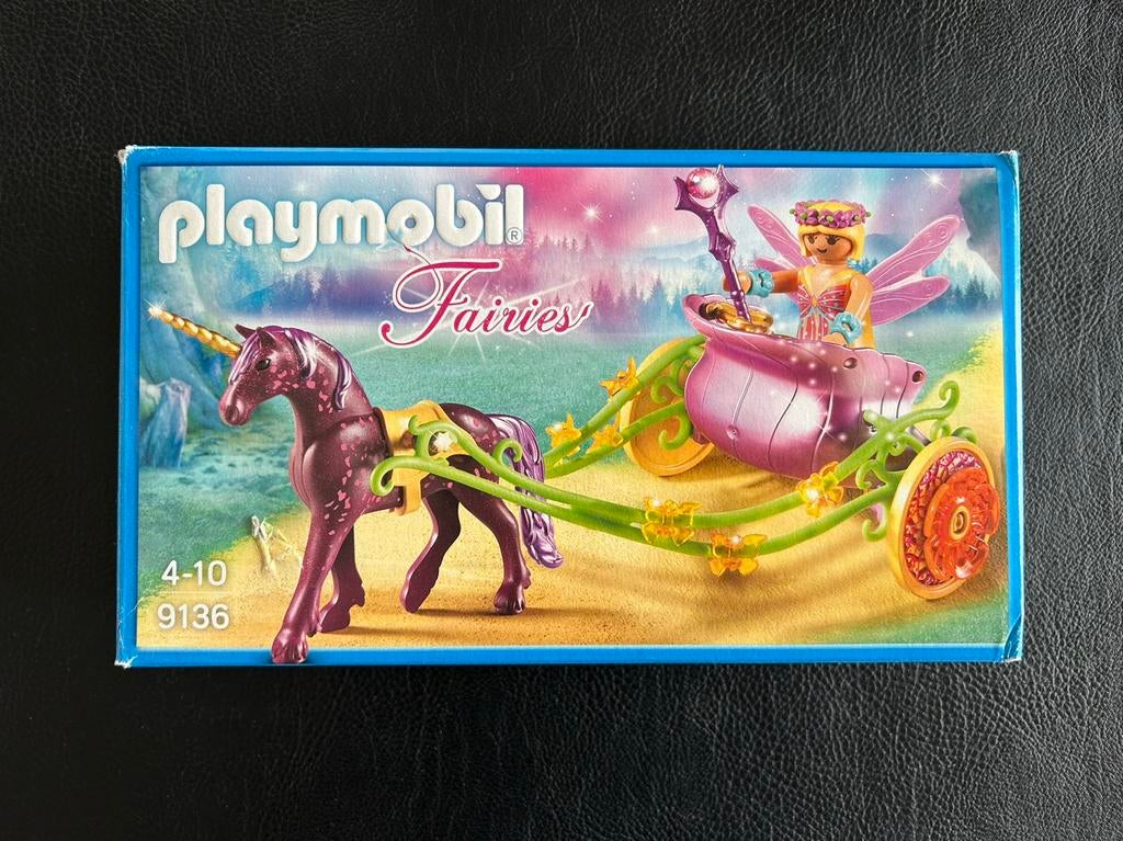 Playmobil Fairies Bloemenfee met eenhoornkoets, Ophalen, Zo goed als nieuw, Complete set
