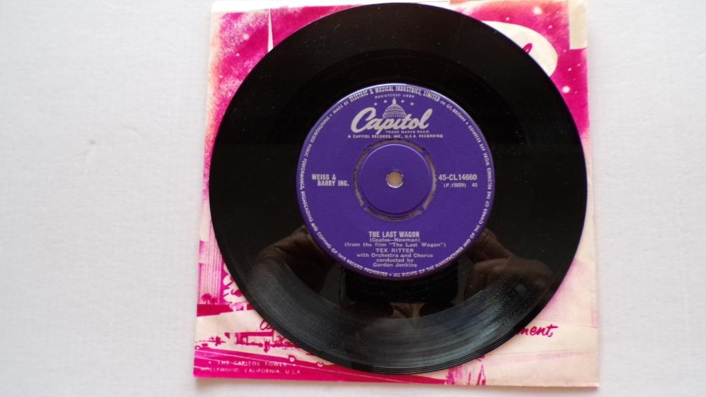 TEX RITTER - The last wagon (45t), Enlèvement ou Envoi, Comme neuf, Country et Western