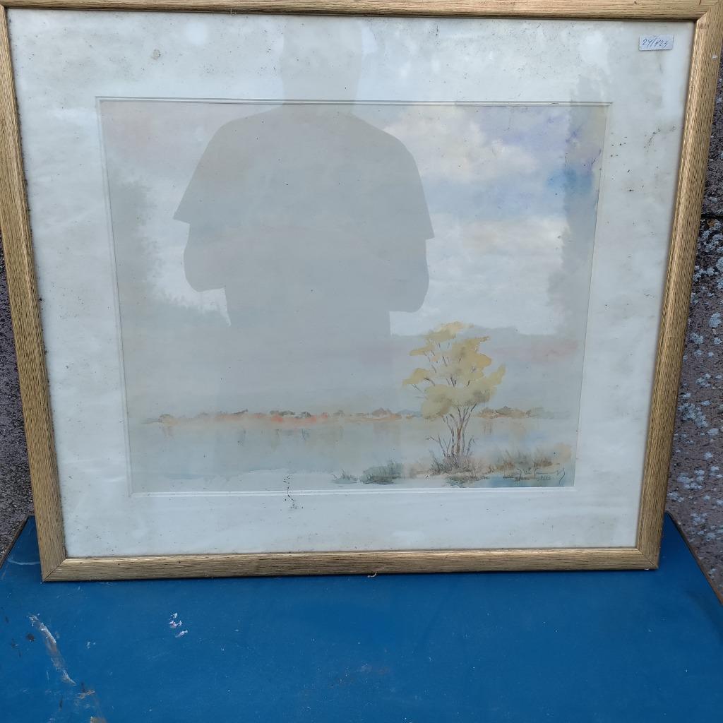aquarel 2, Antiek en Kunst, Kunst | Litho's en Zeefdrukken, Ophalen