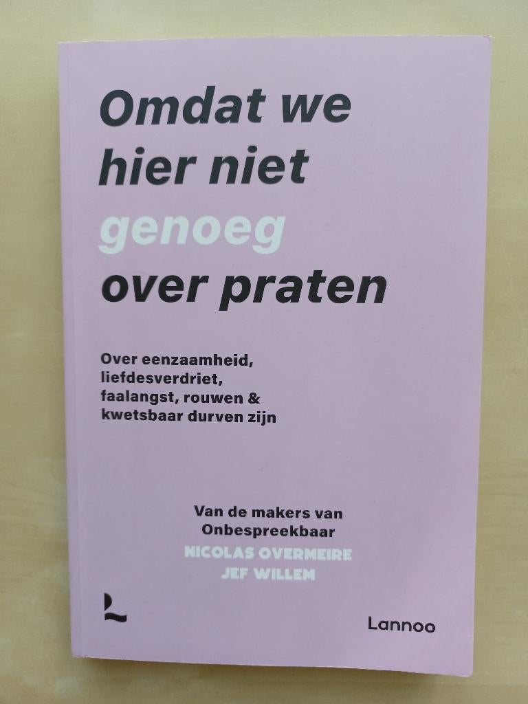 Onbespreekbaar/ Omdat we hier niet genoeg over praten, Boeken, Ophalen of Verzenden, Zo goed als nieuw, Nicolas Overmeire Jef Willem