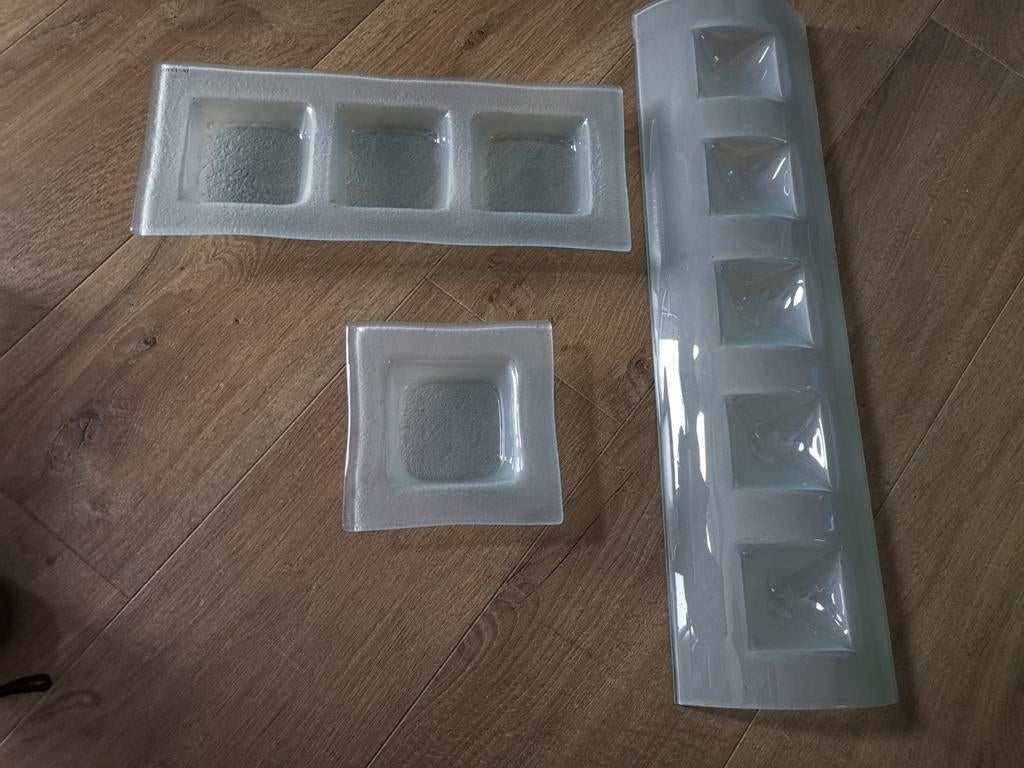 Glazen designschaaltjes Portugees In Fusao, Ophalen of Verzenden, Zo goed als nieuw
