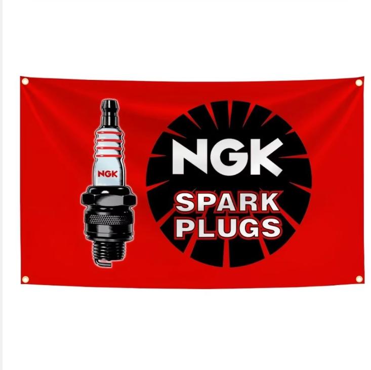 Bougies d'allumage NGK Big Flags (150 x 90 cm), Enlèvement ou Envoi, Neuf