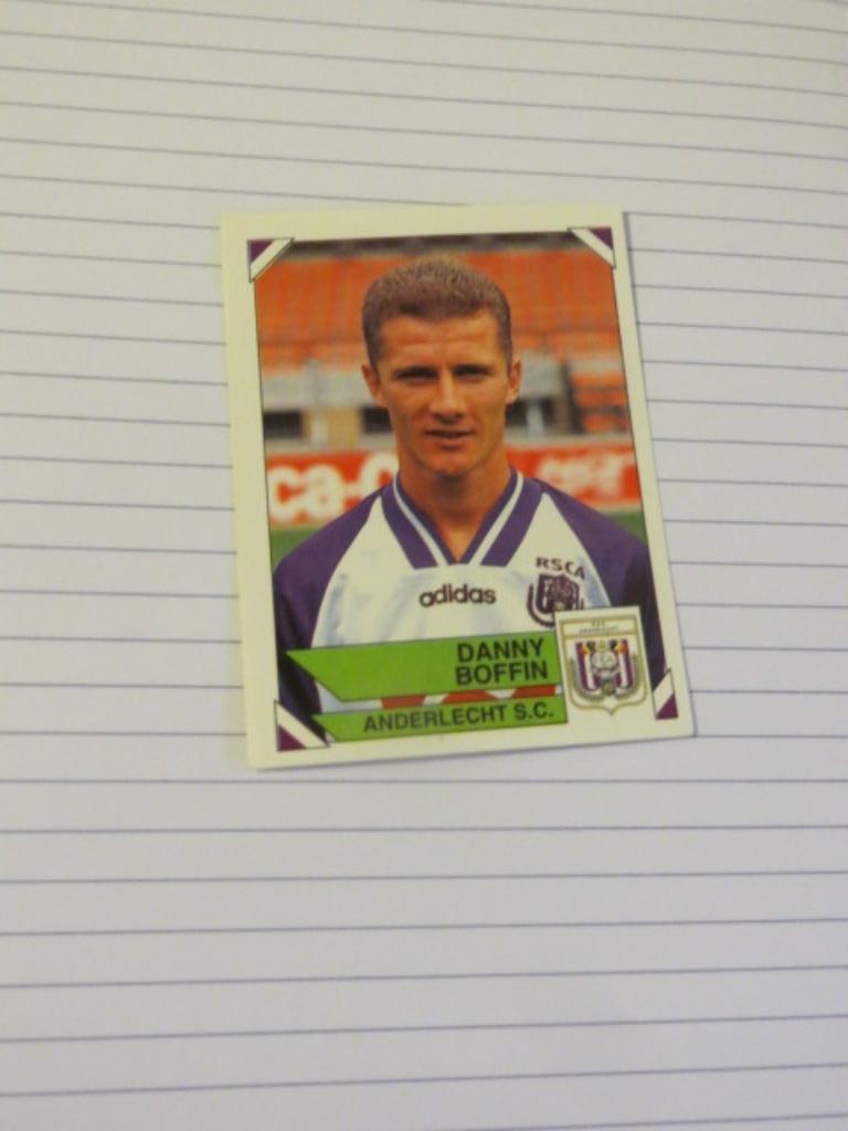 Voetbal: Sticker football 95 : Danny Boffin - Anderlecht, Enlèvement ou Envoi, Neuf, Autocollant