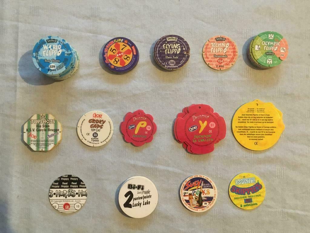Flippo's allerlei (Smiths, Croky, Suzy, Bifi, Bounty,...), Ophalen, World, Losse flippo's
