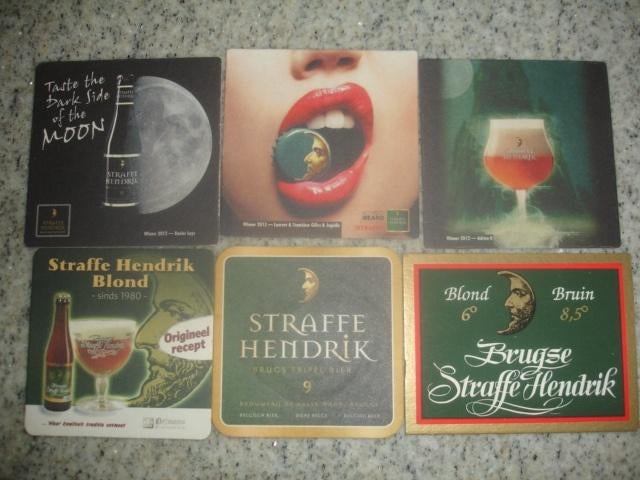 6 verschillende bierviltjes Straffe Hendrik voor € 0,60, Collections, Marques de bière, Enlèvement ou Envoi, Comme neuf, Sous-bock