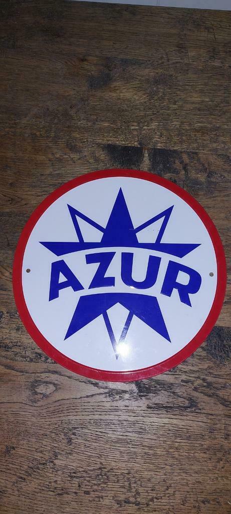 Metalen reclamebord Azur, Verzamelen, Automerken, Motoren en Formule 1, Nieuw, Auto's, Verzenden
