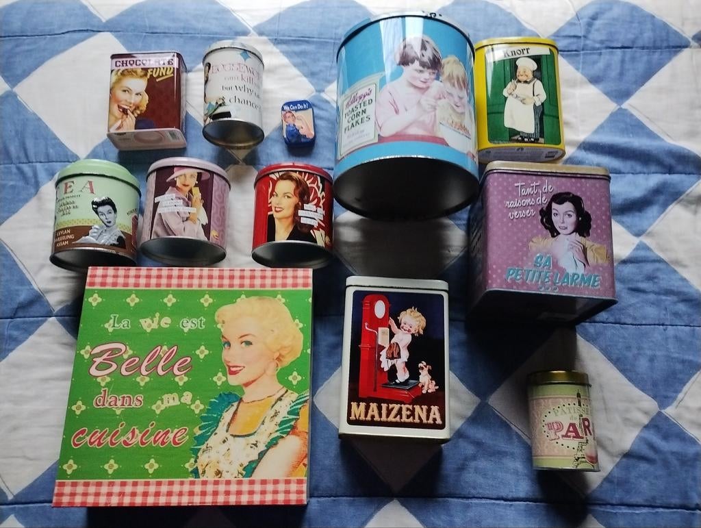 Vintage blikken reproductie Knorr Lipton Maizena Kellogs, Verzamelen, Ophalen of Verzenden, Zo goed als nieuw