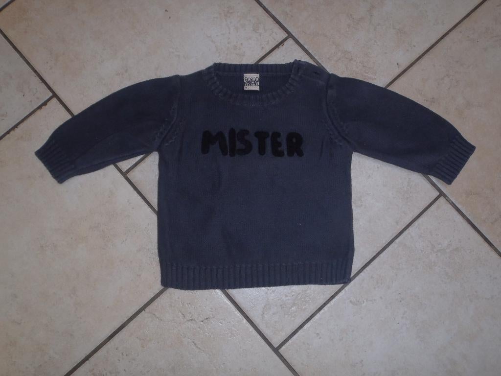 pull bleu taille 74, Garçon, Robe ou Jupe, Comme neuf, Tape à l'oeil