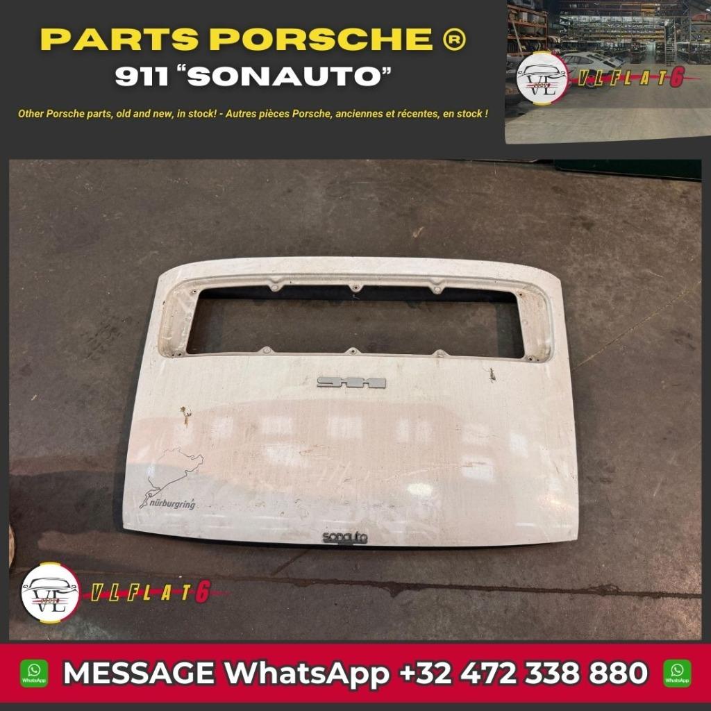 Zeldzame motorkap voor Porsche 911 met opschrift „Sonaut, Ophalen, Gebruikt, Porsche, Motorkap