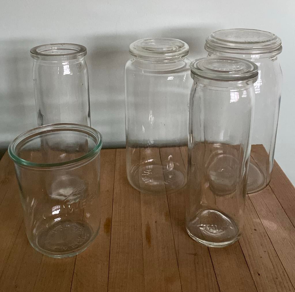 Weckpotten 5 stuks, Huis en Inrichting, Ophalen, Zo goed als nieuw