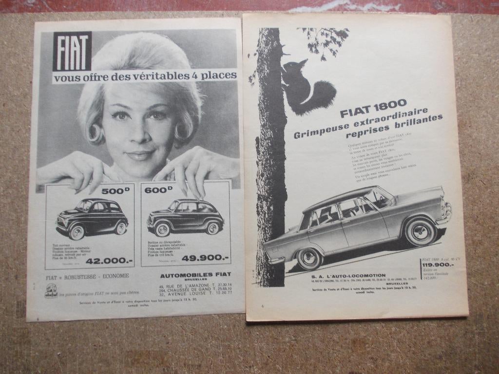 FIAT-ADVERTENTIES UIT DE JAREN 60 TOT 70, Ophalen of Verzenden, Gelezen, Overige merken
