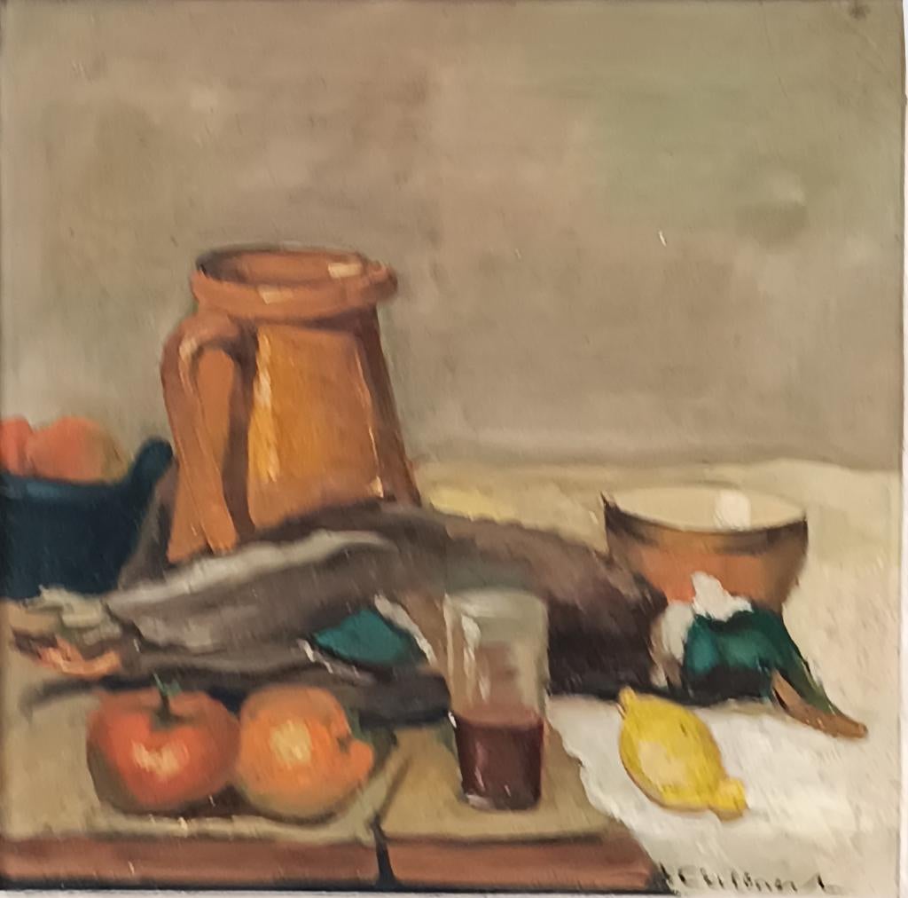 Jacques Callaert (1921-1995): Stilleven (O/D, 68 x 66 cm), Enlèvement ou Envoi