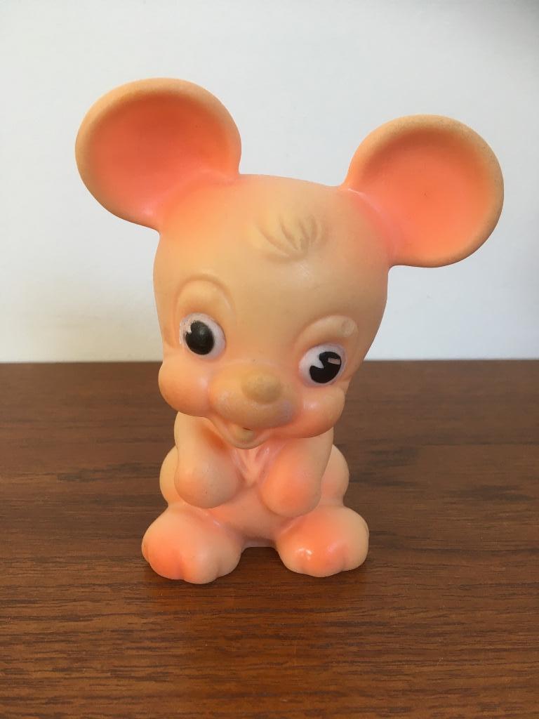 Vintage piepdiertje muis, Verzamelen, Poppetjes en Figuurtjes, Ophalen of Verzenden