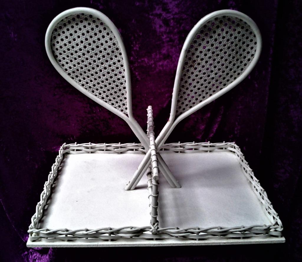Presentatie mand tennis voor doopsuiker - witte kleur, Kinderen en Baby's, Ophalen, Gebruikt