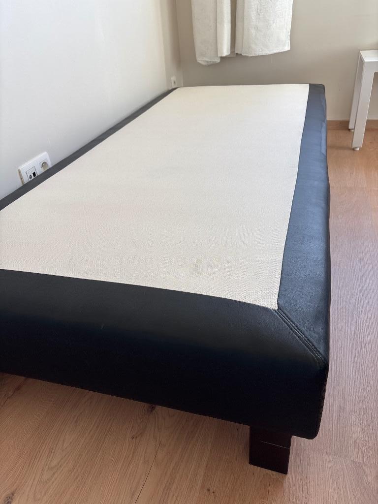 Boxspring, Maison & Meubles, Chambre à coucher | Lits boxsprings, 90 cm, Enlèvement, 200 cm, Noir