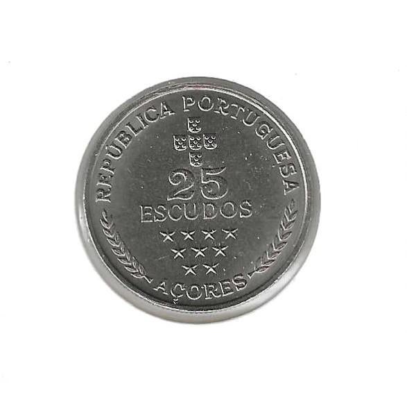 Azoren, 25 Escudos 1980., Ophalen of Verzenden, Overige landen, Losse munt