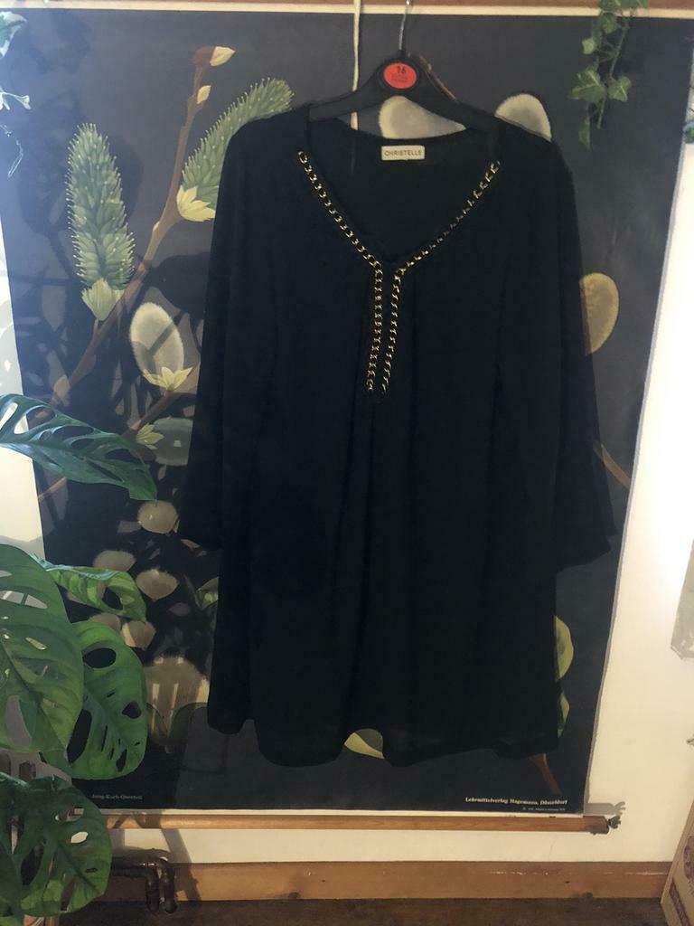 Zwarte jurk gouden kraaltjes, Kleding | Dames, Jurken, Maat 38/40 (M), Zwart, Ophalen of Verzenden, Gedragen